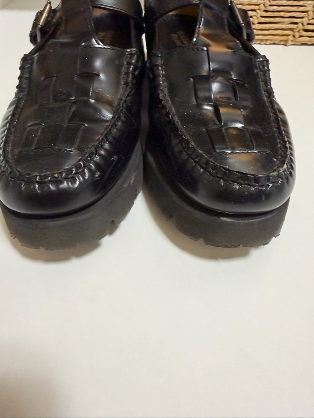 G.H. Bass & Co. Fisherman Mary Jane loafers Black Leather 8.5 - Picture 4 of 13
